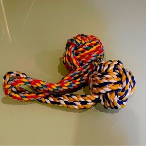 Dog Rope Toys Heavy Duty Large Dog Aggressive  Puppy Teething 1-Pack (2pcs incl)